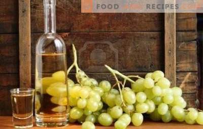 Chacha caseiro de uvas - receitas simples. Cozinhar chacha cristalina das uvas em casa