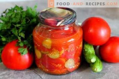 Salada de tomate e pepino para o inverno