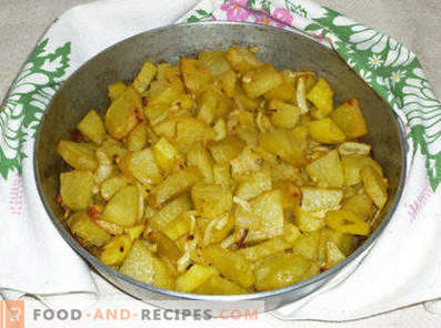 Batatas com cebola no forno