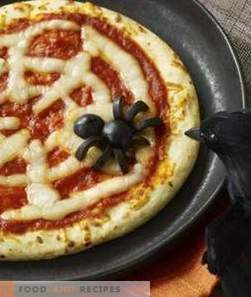 Idéias do Dia das Bruxas: Pizza de teia de aranha