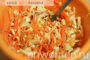 Salada de repolho com cenoura e milho