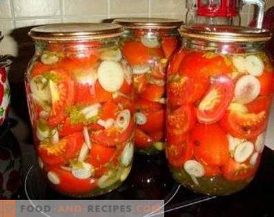 Salada de tomate com cebola para o inverno