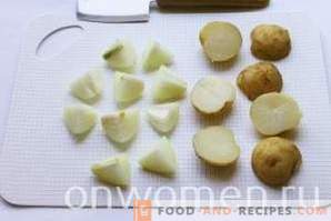 Espetadas de batatas no forno