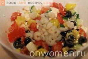 Salada de camarão grega