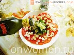 Salada de legumes fresca com queijo