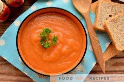 Sopa de purê de cenoura