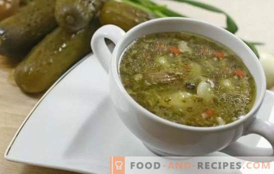 Pickle: Uma receita passo-a-passo para uma deliciosa sopa. Classicamente, magra e outros tipos de picles, receitas passo-a-passo, dicas e truques