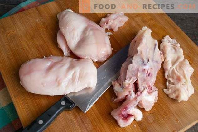 Rolo dietético de carne com filé de frango