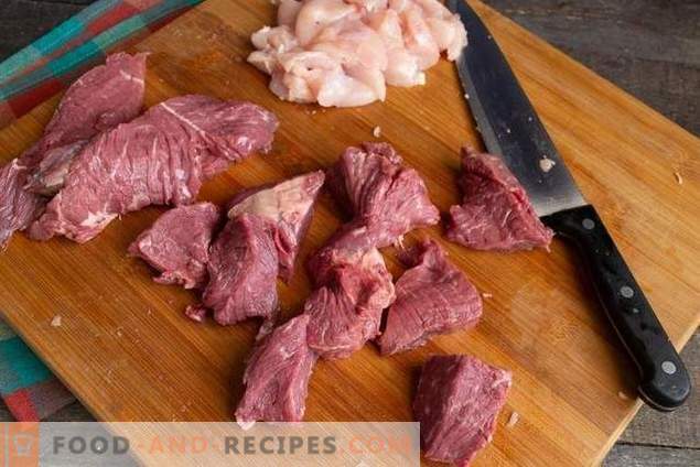 Rolo dietético de carne com filé de frango