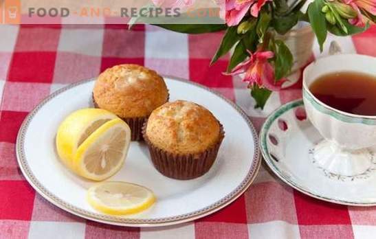 Muffins de limão - sabor sedutor! Receitas para delicados muffins de limão com recheios de creme, merengue e glacê