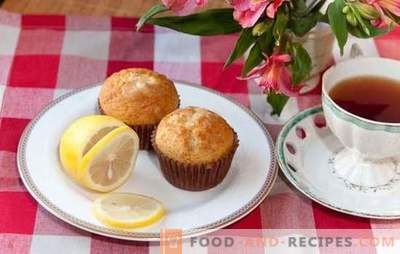 Muffins de limão - sabor sedutor! Receitas para delicados muffins de limão com recheios de creme, merengue e glacê